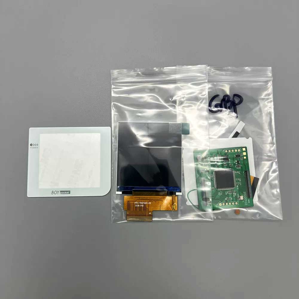 2.6-inch GBP IPS LCD screen with high brightness GBP original screen size, easy installation, gameboy pocket backlight