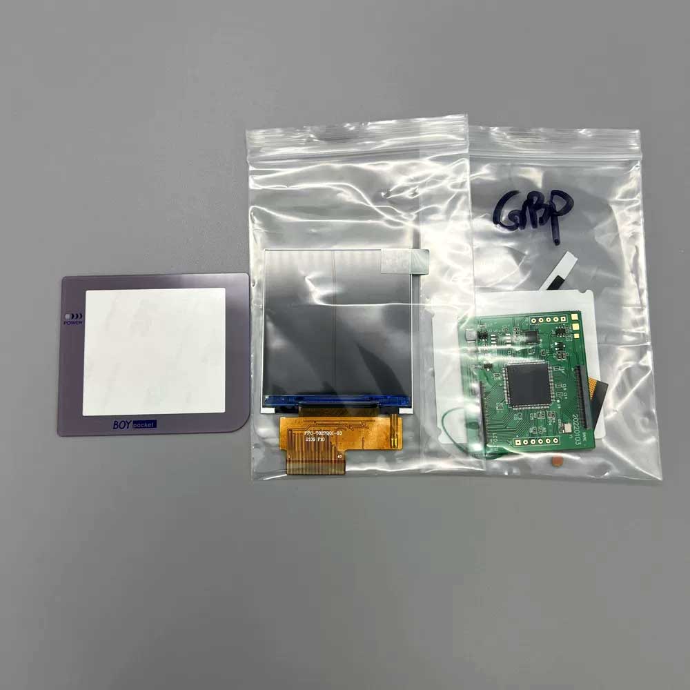 2.6-inch GBP IPS LCD screen with high brightness GBP original screen size, easy installation, gameboy pocket backlight