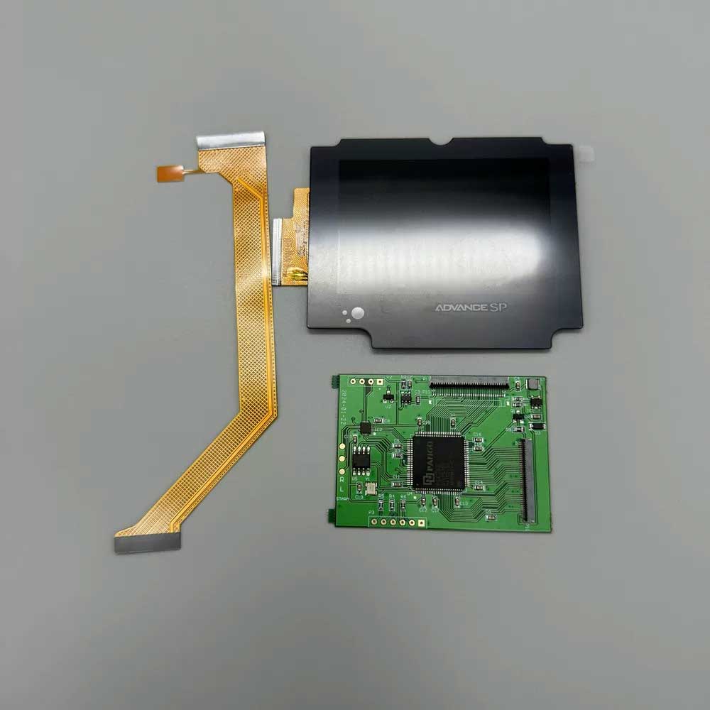 High brightness GBASP LCD screen IPS high-resolution original case, no need for shell cutting, supports analog B screen