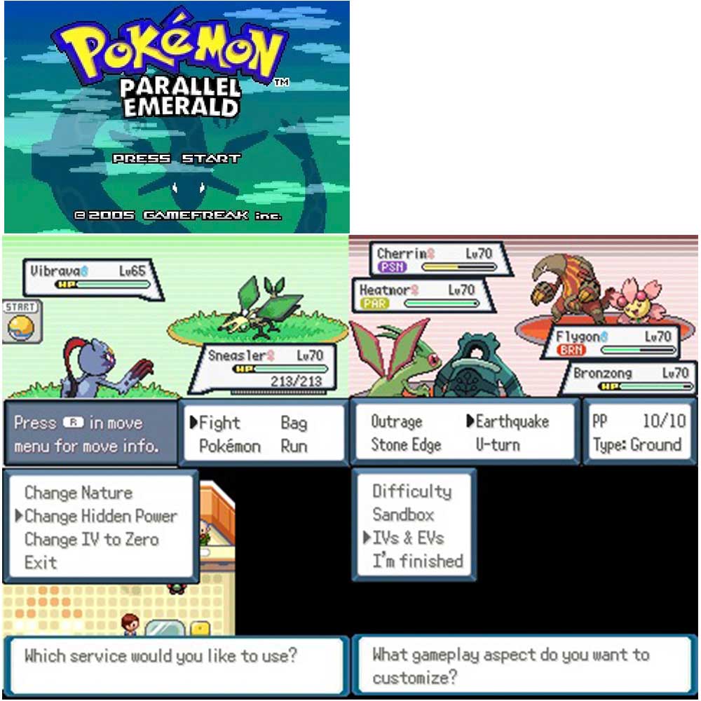 USA Pokemon PARALLEL EMERALD v1.22 For GBA