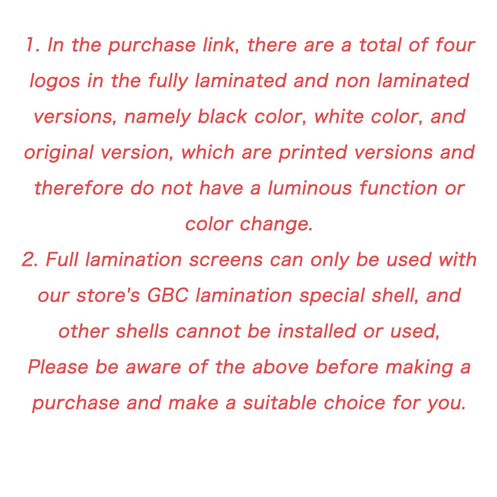 Gameboy Backlight Modification Kit High Brightness Full Fit Screen Special Accessories