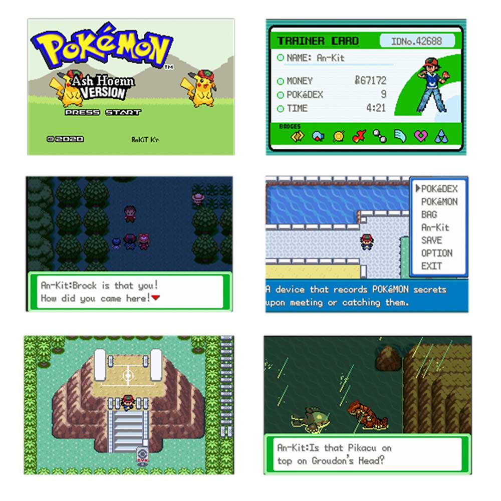 USA ESP Pokemon ASH HOENN For GBA