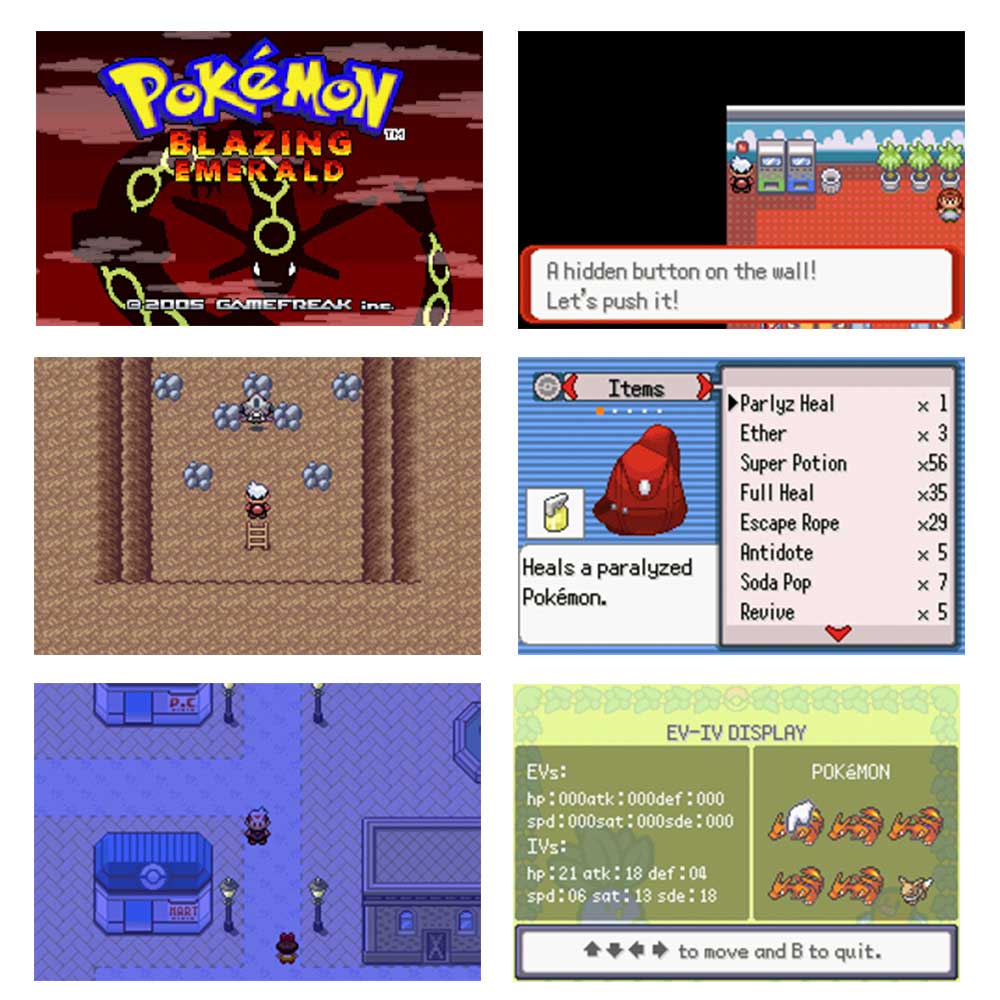 USA Pokemon BLAZING EMERALD v1.6 For GBA