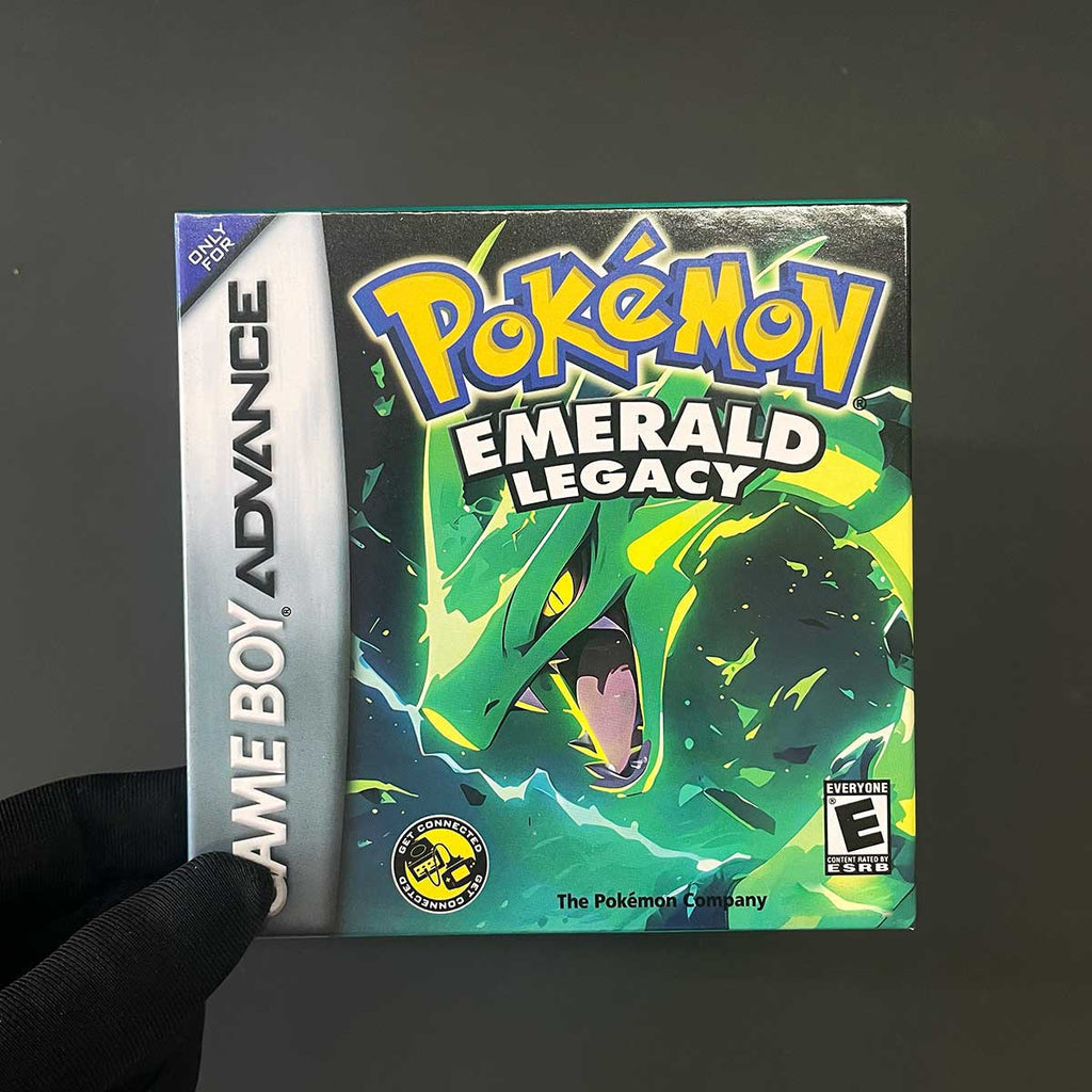 USA Pokemon EMERALD LEGACY v1.1.4 cart box For GBA