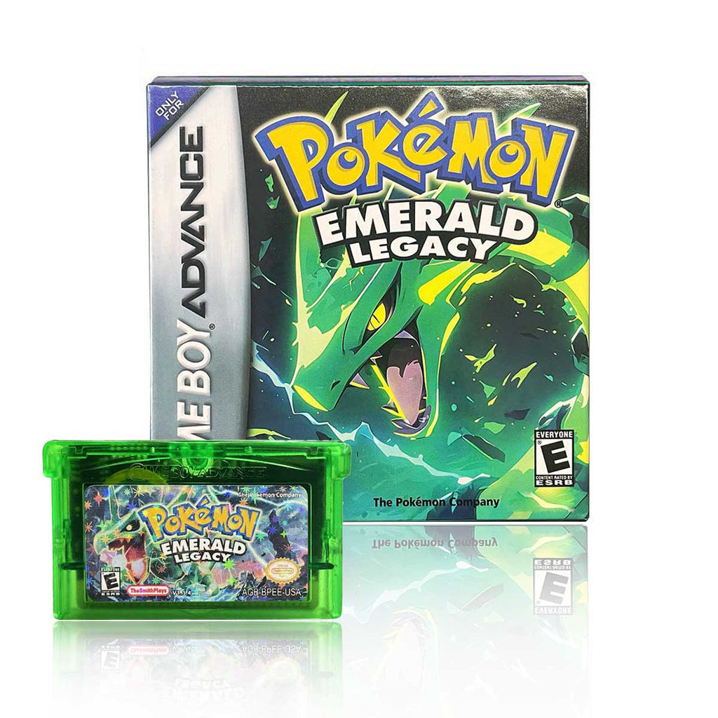 USA Pokemon EMERALD LEGACY v1.1.4 cart box For GBA
