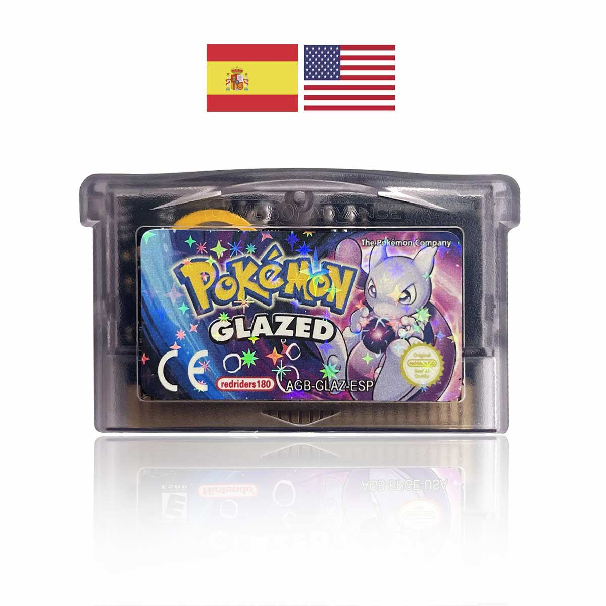 USA ESP Pokemon GLAZED For GBA