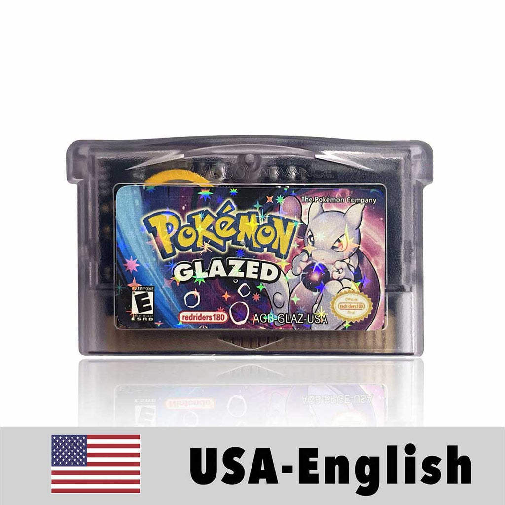 USA ESP Pokemon GLAZED For GBA