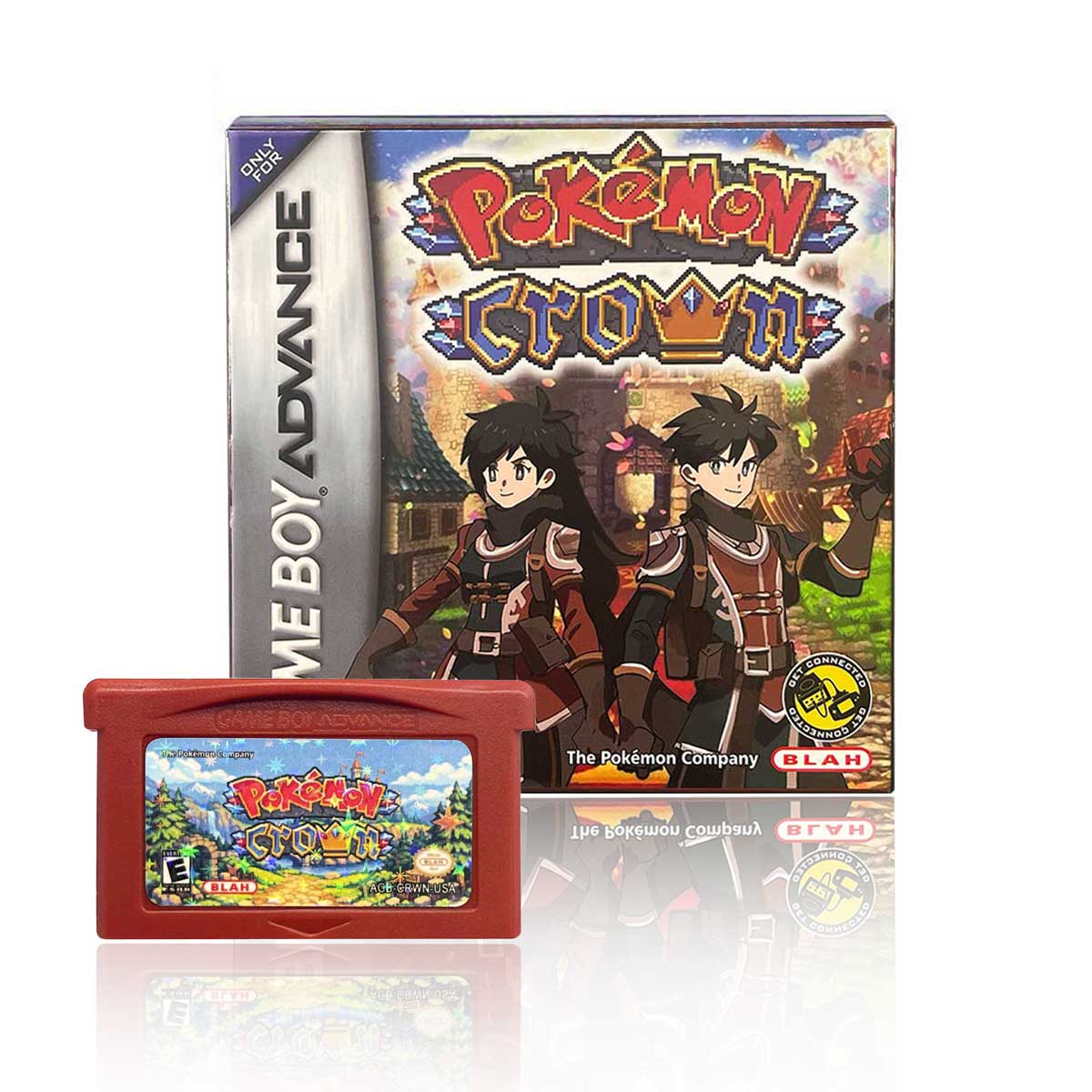 USA Pokemon CROWN cart box with tray For GBA