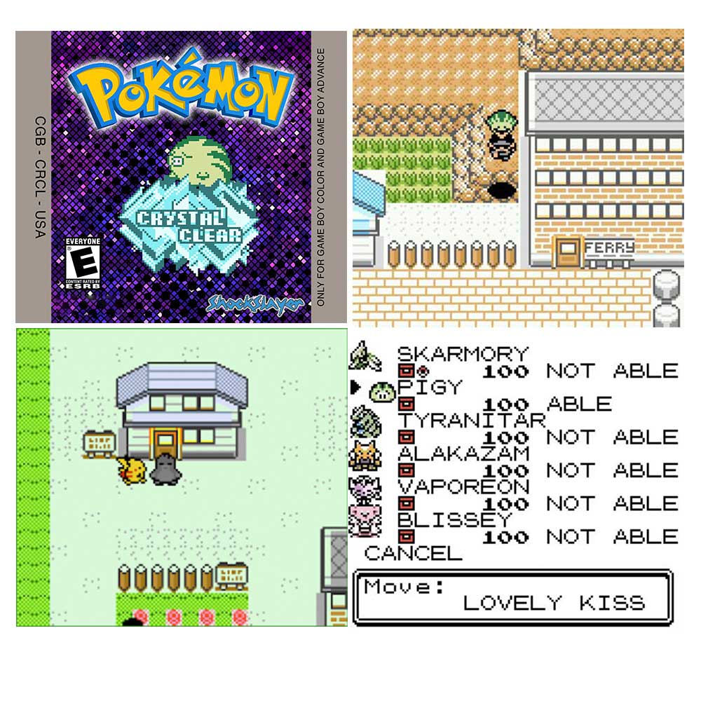 USA Pokemon Crystal Clear For GBC