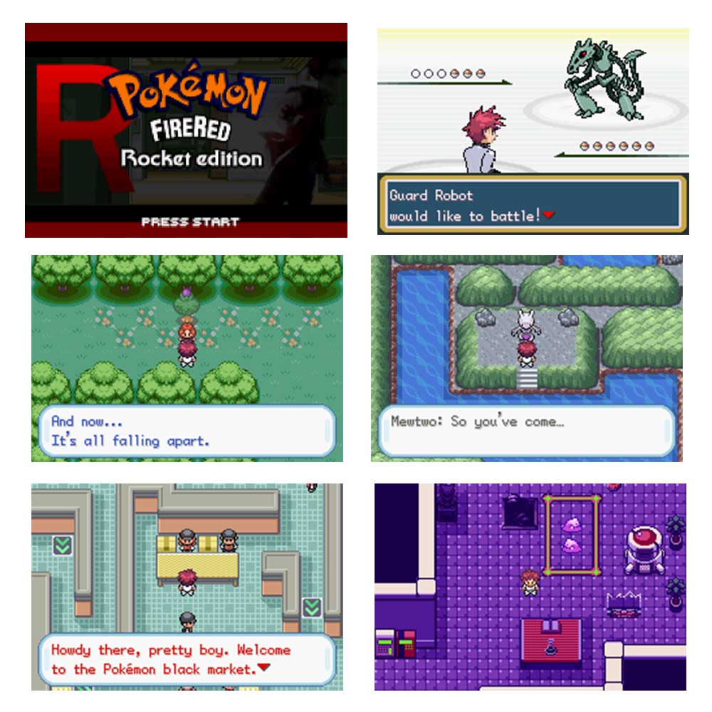 USA ESP Pokemon FIRERED ROCKET v1.0.2 For GBA