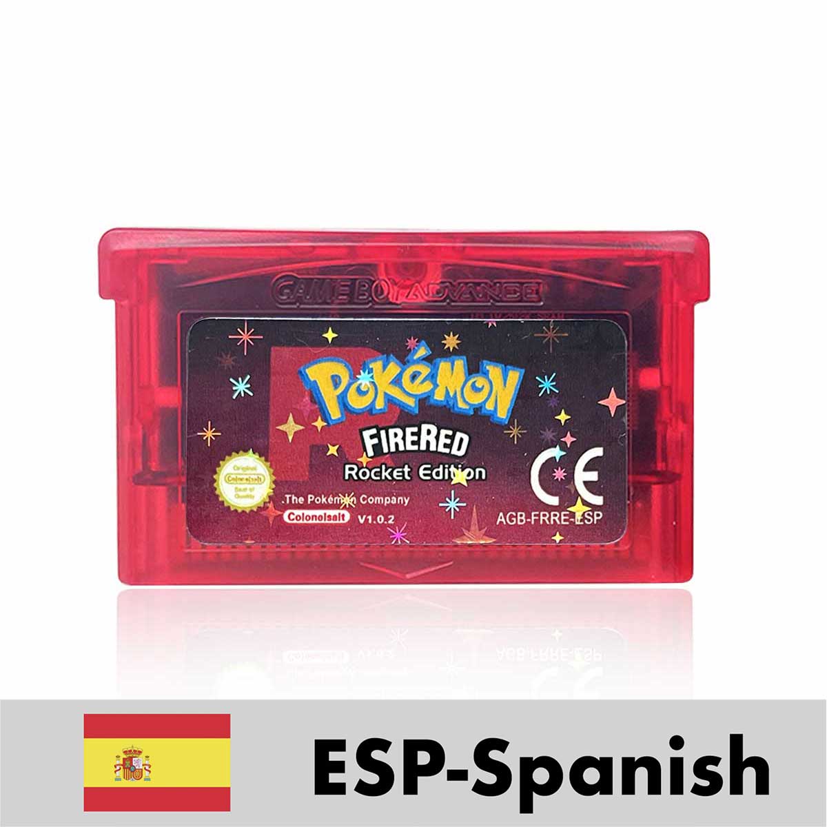 USA ESP Pokemon FIRERED ROCKET v1.0.2 For GBA