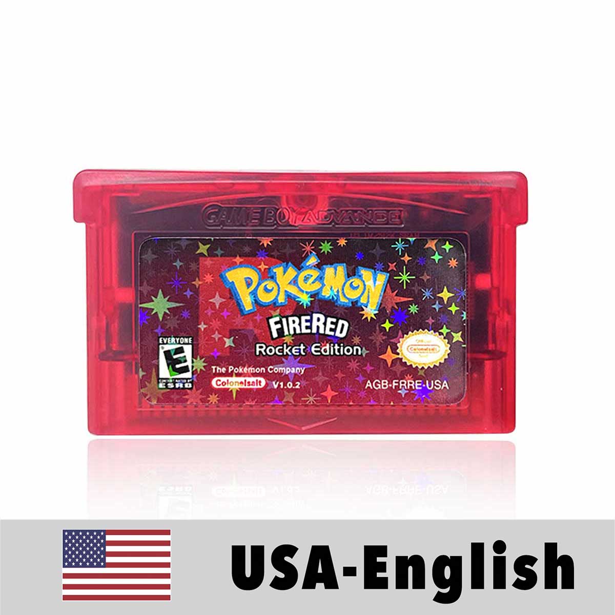 USA ESP Pokemon FIRERED ROCKET v1.0.2 For GBA