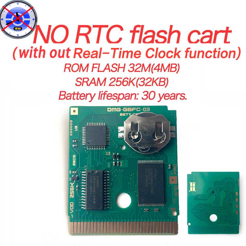 Game Cartridge PCB Without RTC for Gameboy games