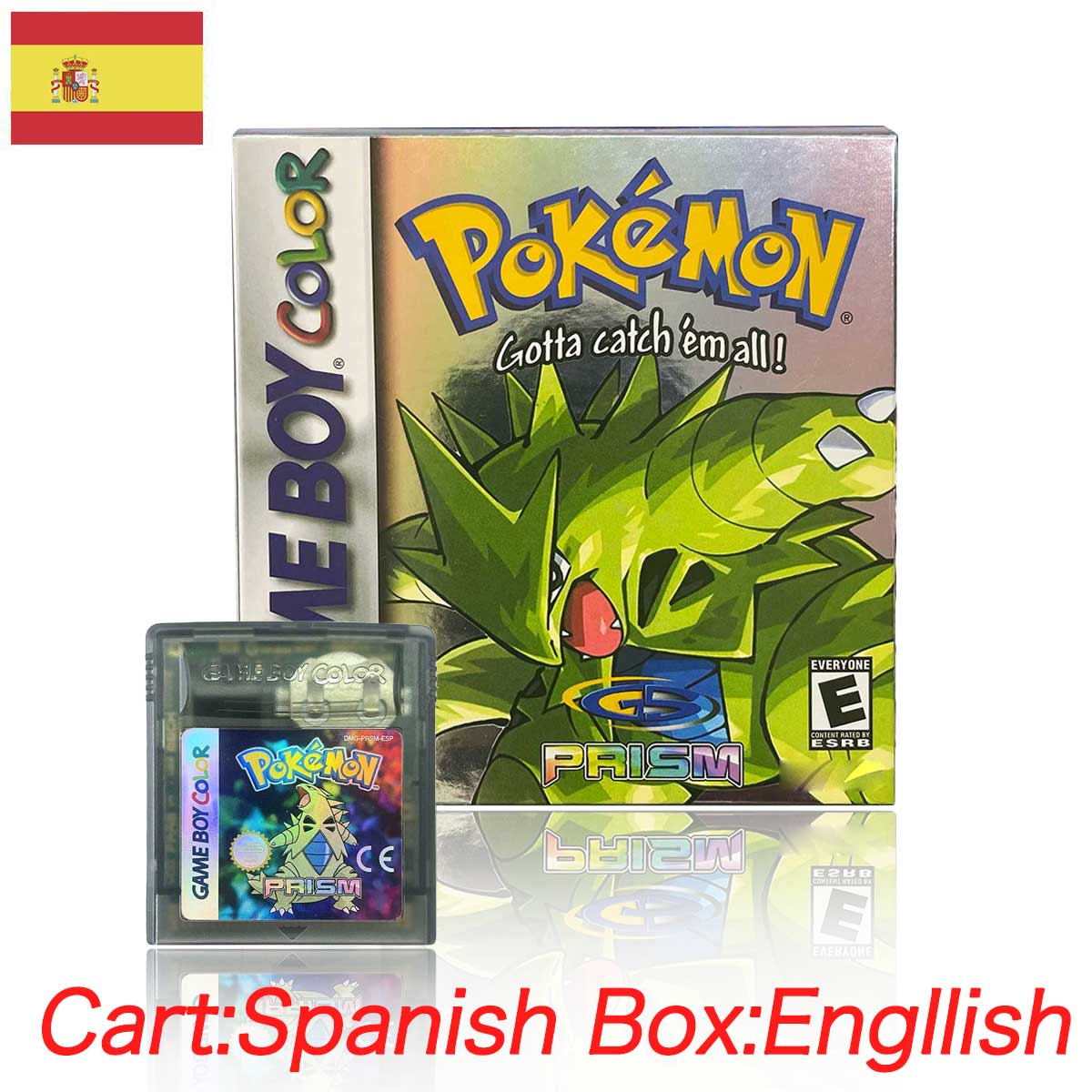 USA ESP NOE pokemon PRISM cart box for gbc