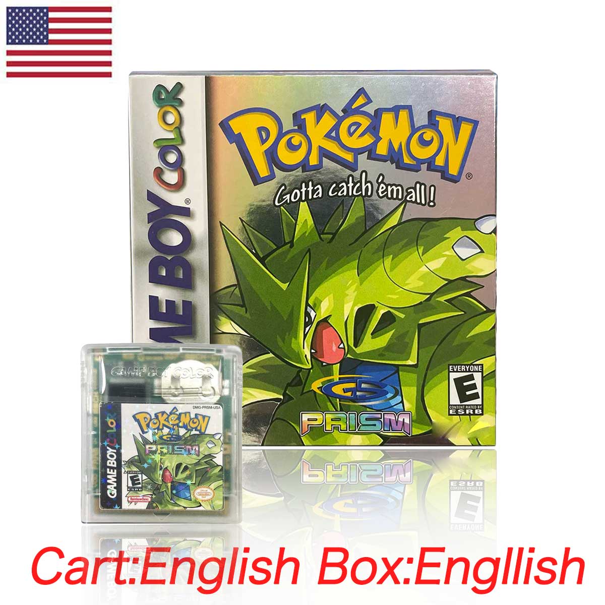 USA ESP NOE pokemon PRISM cart box for gbc