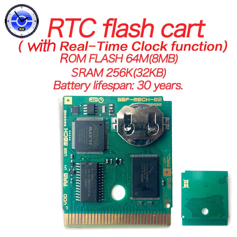 Game Cartridge PCB With Rtc Real Clock RTC for GBC
