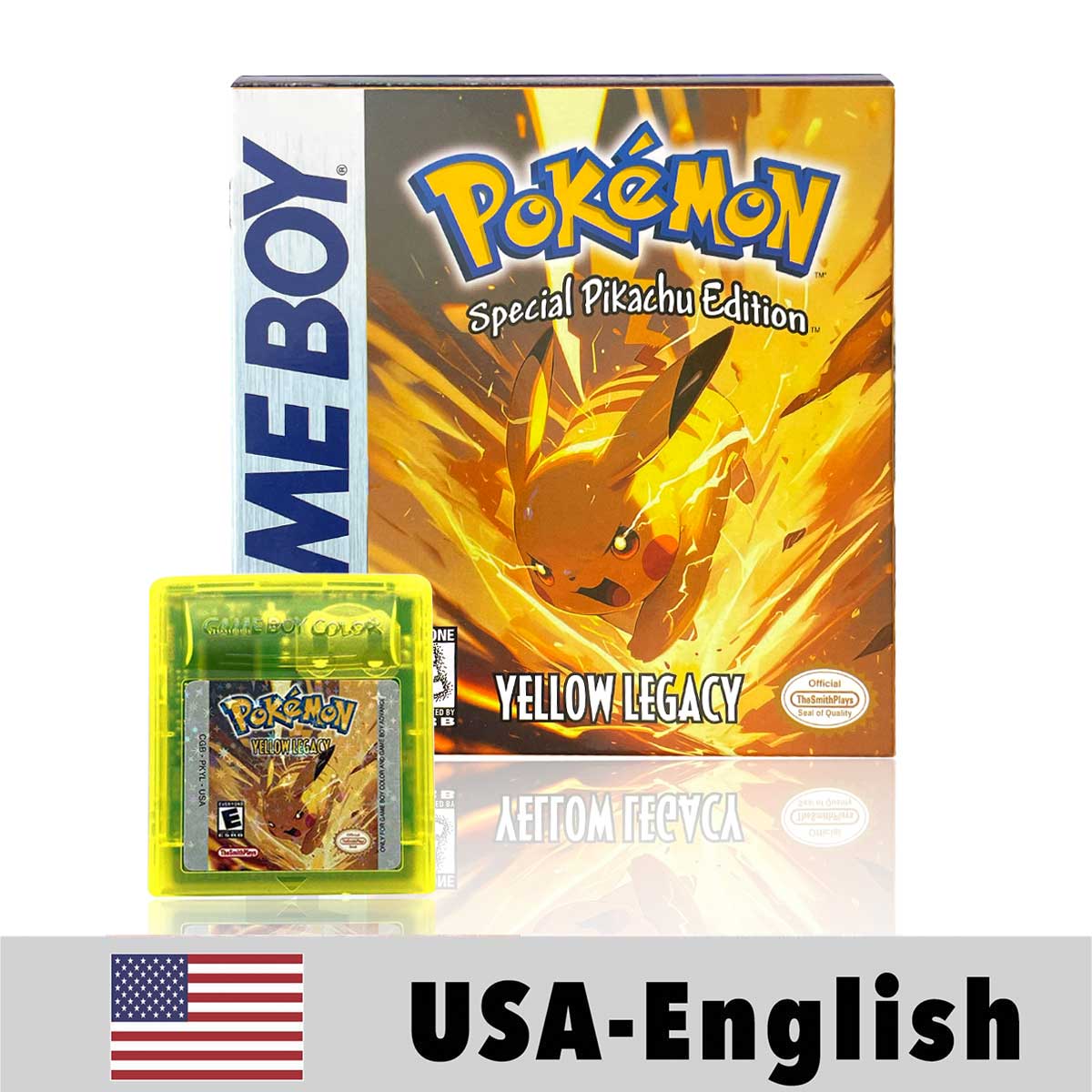 USA Pokemon yellow legacy cart box For GBC